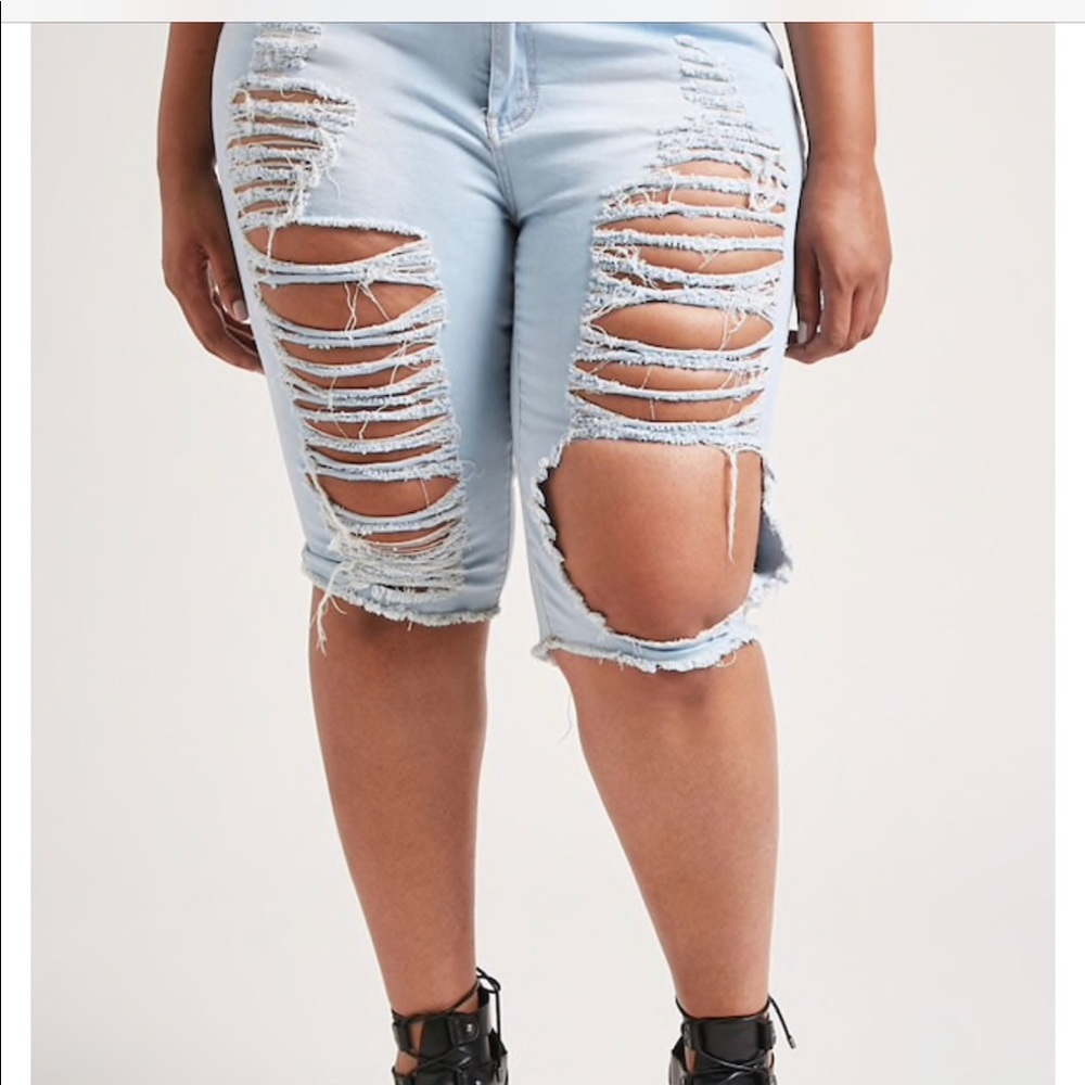 Forever 21 Super Distressed Shorts